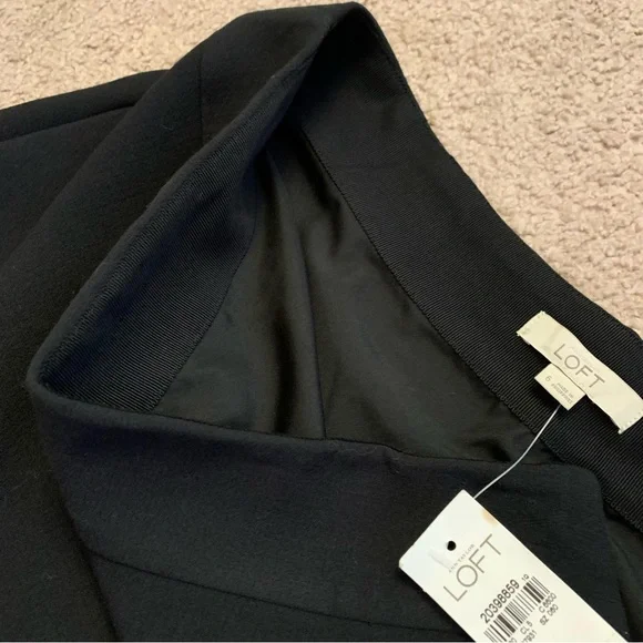 LOFT Woman’s Size 6 Skirt Black NWT - Picture 8 of 16